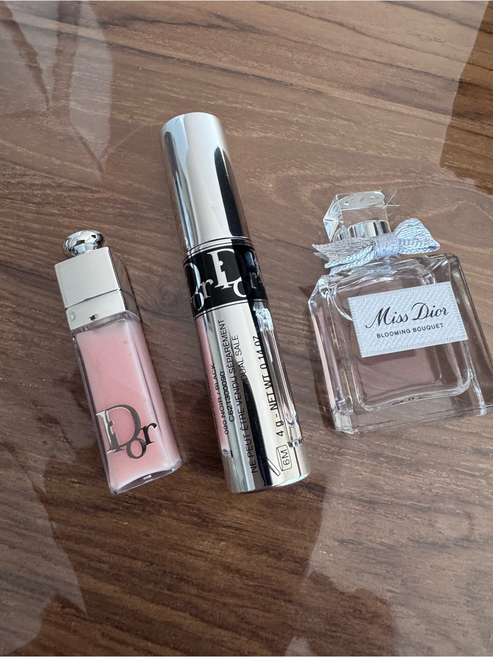 Dior Lip Gloss Duo in Soft Pink, Dior Show Mascara and and Blooming Bouquet 5ml